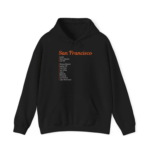 San Francisco Neighborhoods (Ingleside vesion) Unisex Heavy Blend™ Hooded Sweatshirt