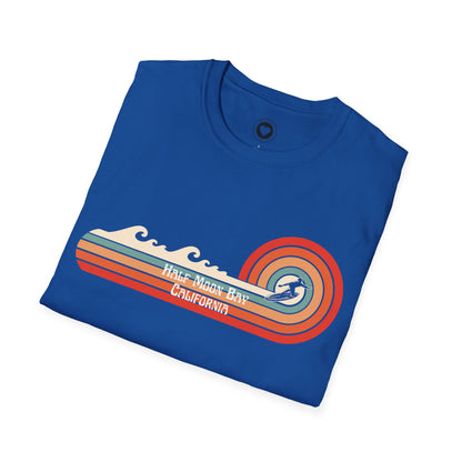 Retro Style Half Moon Bay Unisex Softstyle T-Shirt