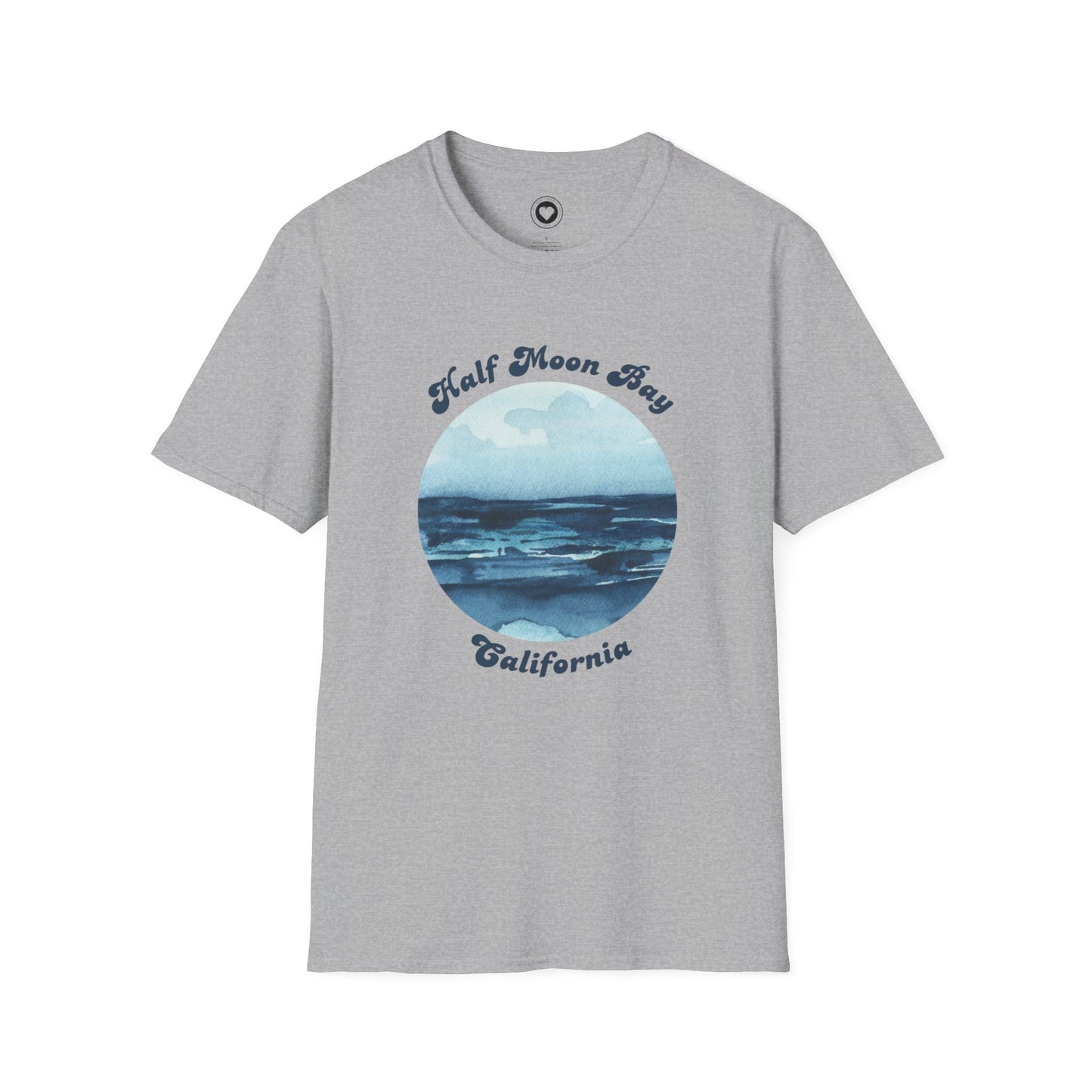 Half Moon Bay Ocean Unisex Softstyle T-Shirt