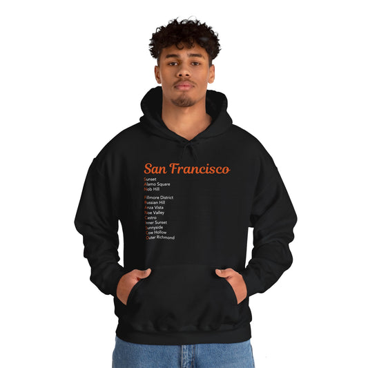 San Francisco Neighborhoods Unisex Heavy Blend™ Hooded Sweatshirt