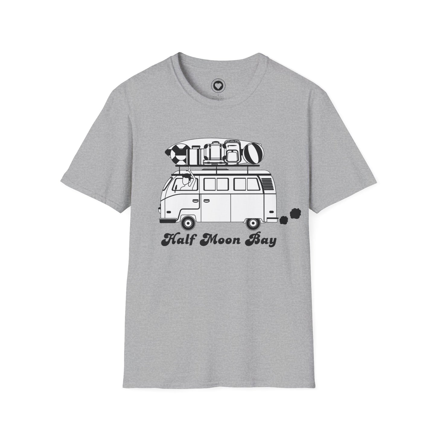 Half Moon Bay bus Unisex Softstyle T-Shirt