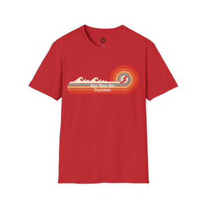 Retro Style Half Moon Bay Unisex Softstyle T-Shirt