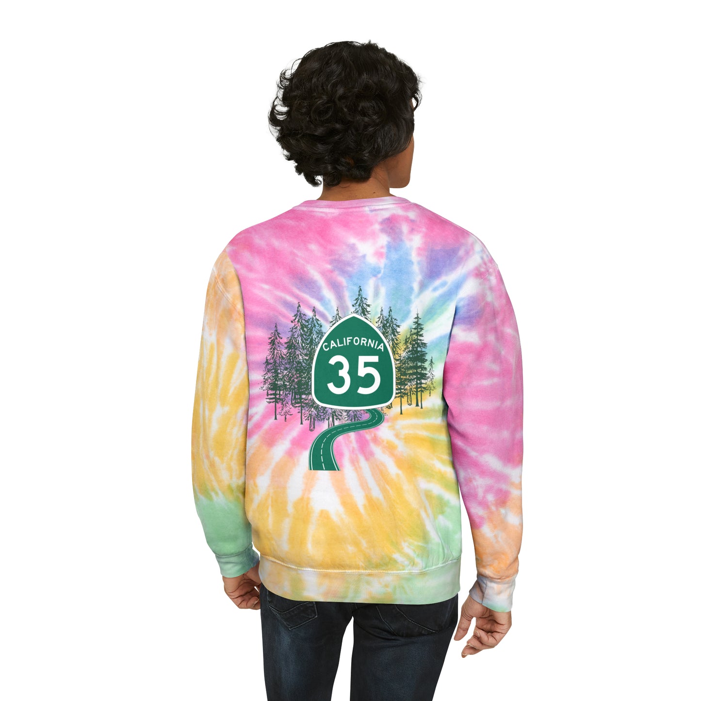 Highway 35 Unisex Tie-Dye Sweatshirt