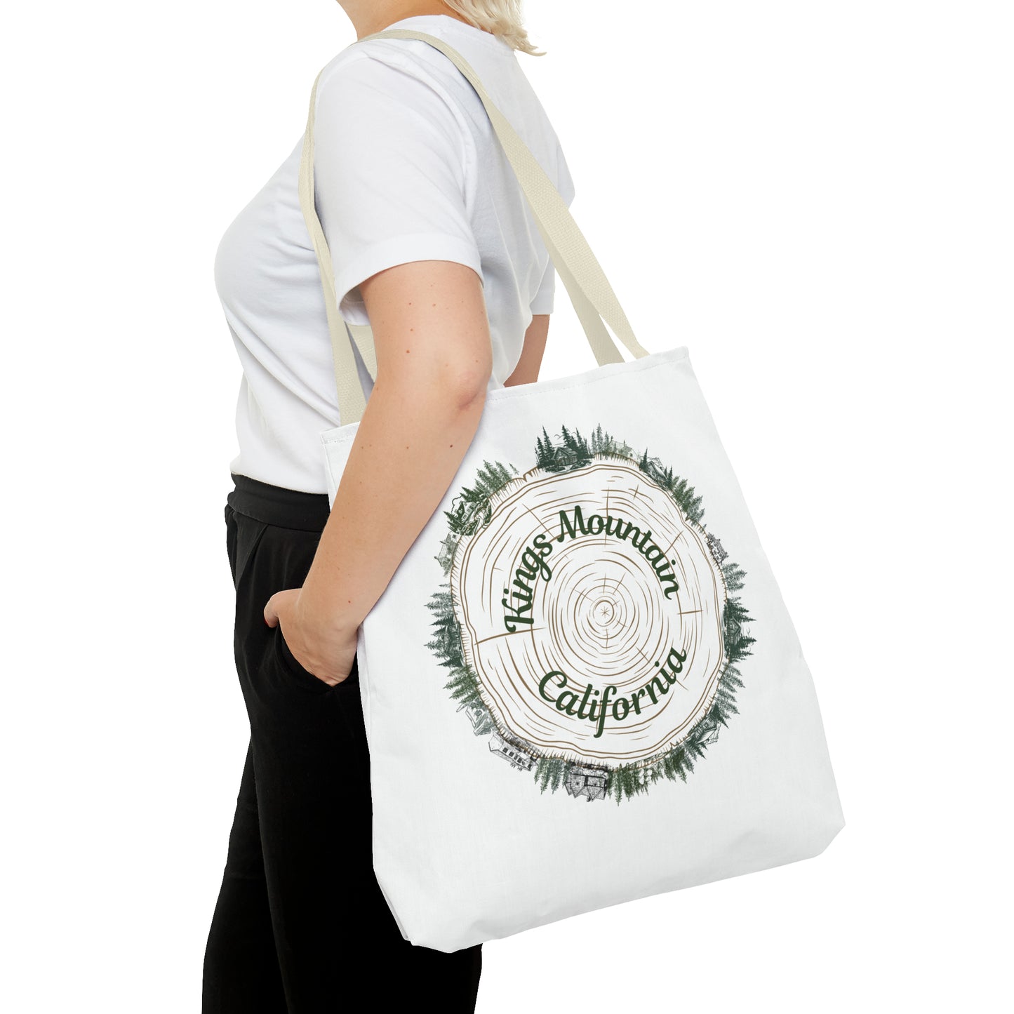 Kings Mountain Tree Cross Section Tote Bag (AOP)