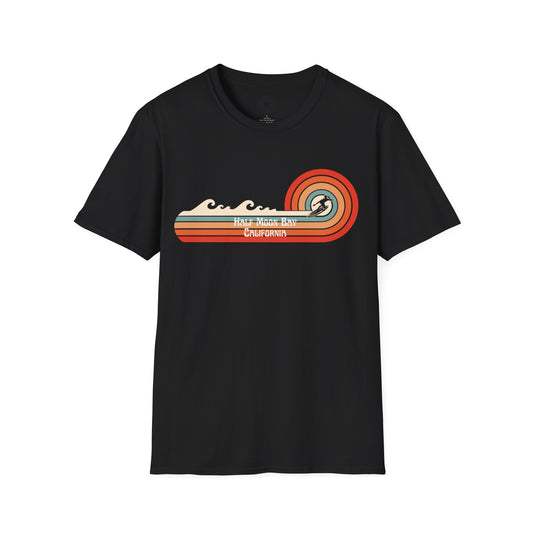 Retro Style Half Moon Bay Unisex Softstyle T-Shirt