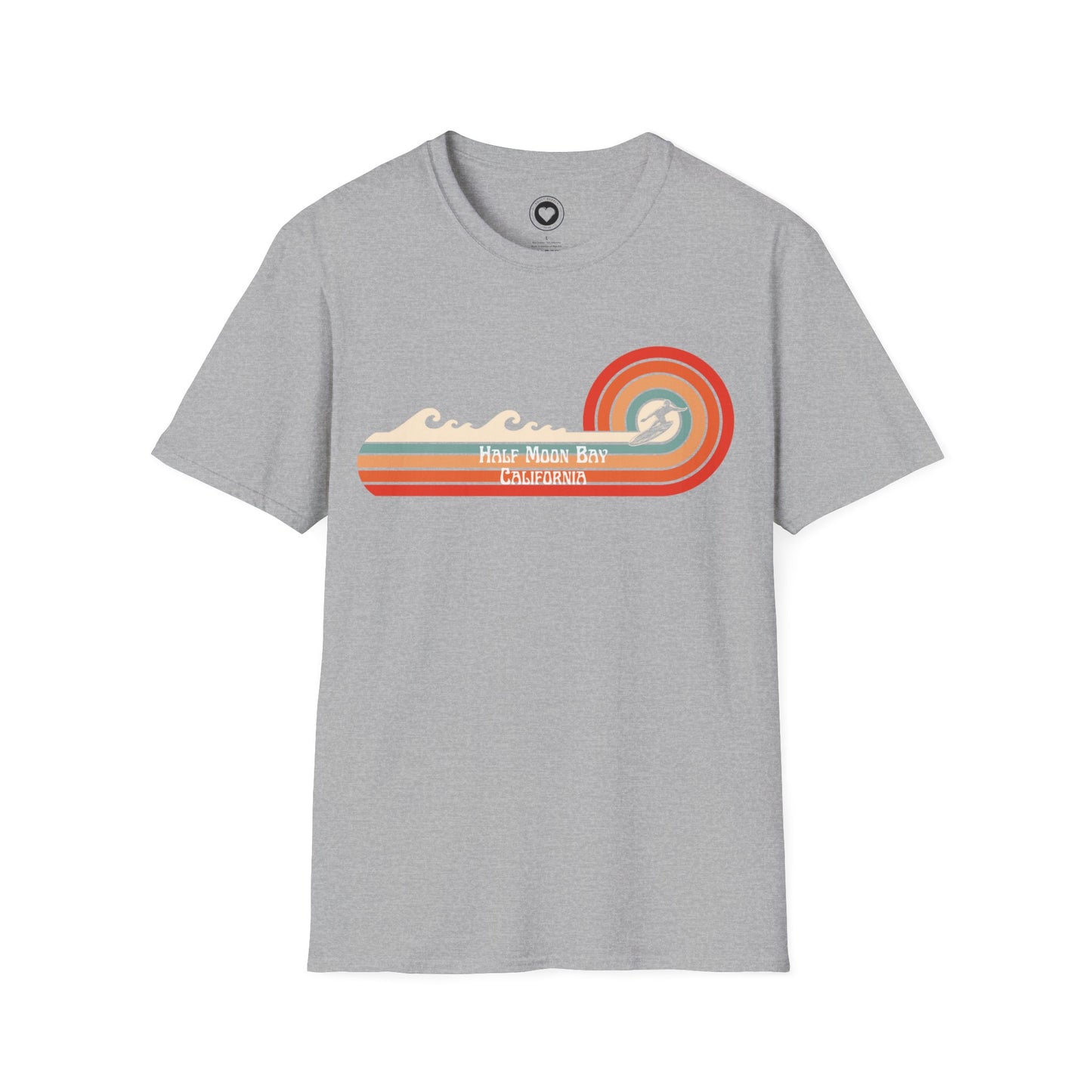 Retro Style Half Moon Bay Unisex Softstyle T-Shirt