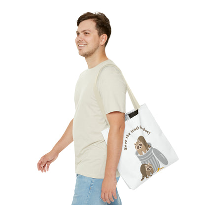 Save The Trash Pandas Tote Bag (AOP)