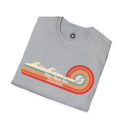 Retro Style Half Moon Bay Unisex Softstyle T-Shirt